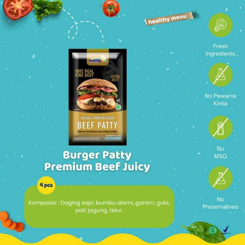 Beef Petty atau daging burger Pelangi Anak MPASI