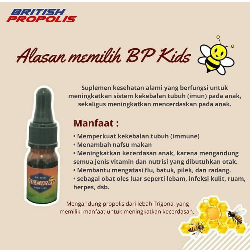 British Propolis Anti Virus Anti Jamur — Propolis Kids