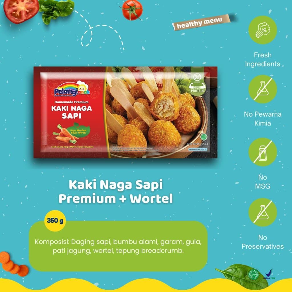 Kaki Naga Sapi Pelangi Anak MPASI 350gr