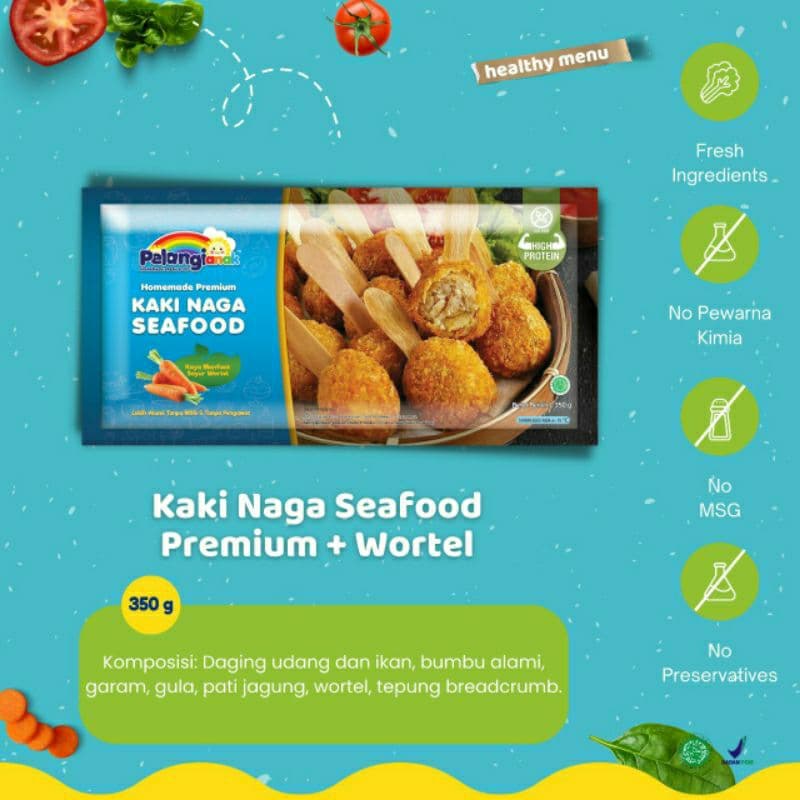 Kaki Naga Seafood + Wortel Pelangi Anak MPASI