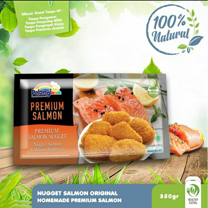 Nugget Salmon Premium Pelangi Anak & Pengawet, MPASI